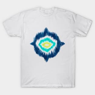 Hand Painted Blue Ikat Ogee T-Shirt